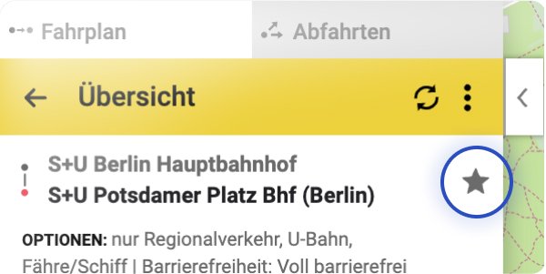 Darstellung der Option die Karte anzuzeigen