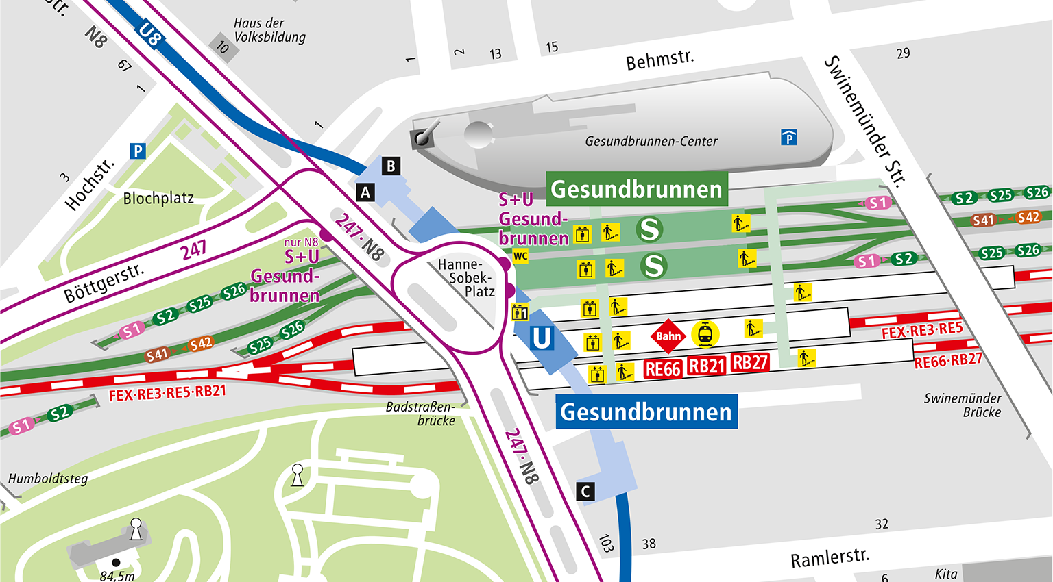 S+U Gesundbrunnen: Haltestelleninfo | BVG